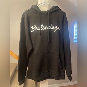 Balenciaga Script Logo Oversized Hoodie